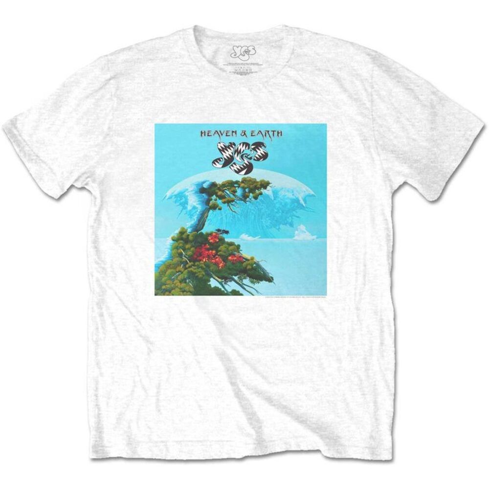 Yes Unisex Adult Heaven & Earth Cotton T-Shirt / White